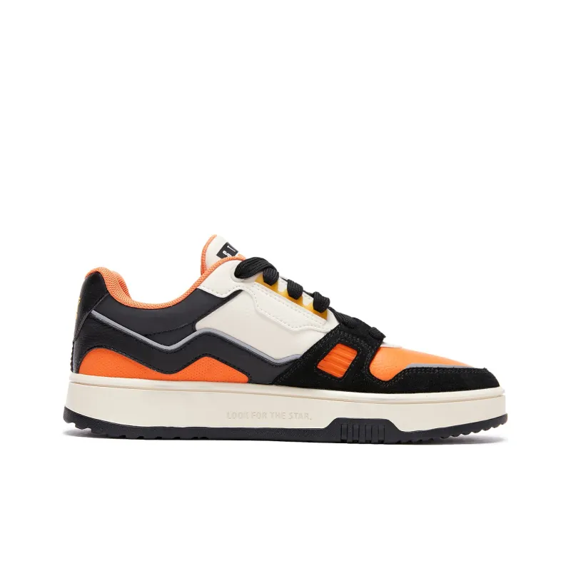 STARTER Anti Slip Wear Resistant Low Top Skateboard Shoes Men's Black Orange White-1