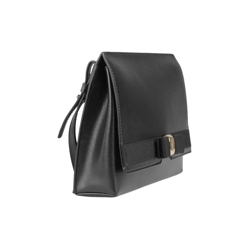 FERRAGAMO Cow Leather Shoulder Bag, Crossbody Bag Women's Black-1