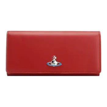 Vivienne Westwood Sheepskin Card Holder Wallet Women's Red
