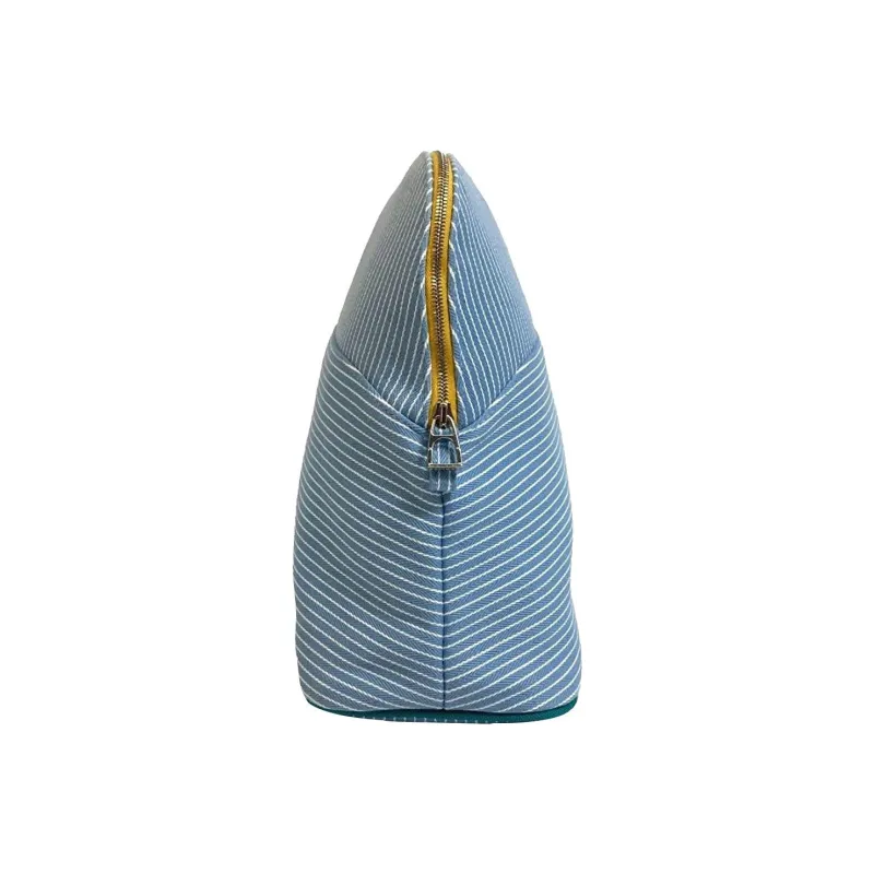 HERMES Bolide Cotton And Canvas Bowling Bag, Canvas Bag, Storage Bag, Clutch, Makeup Bag Women's Bleuet Cornflower Blue-3