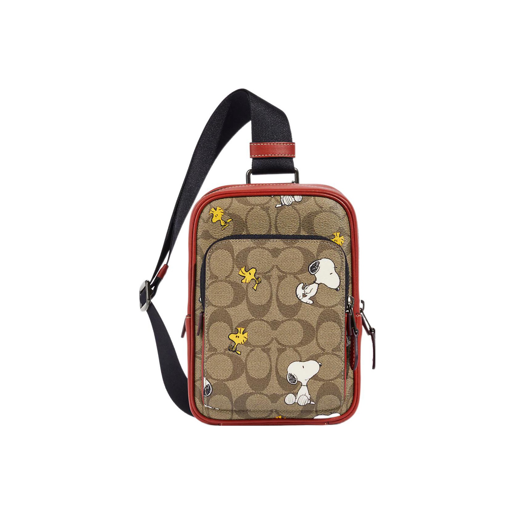 Peanuts X Snoopy X COACH Track Crossbody Bags Bag+Dust Bag