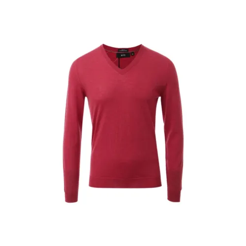 HUGO BOSS Sweaters Men Red