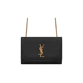 SAINT LAURENT KATE Cow Leather Double Sided Chain Crossbody Bag, Shoulder Bag Women's Black