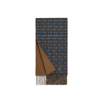 HERMES H Ecossais Recto Vers Knit Scarves Men