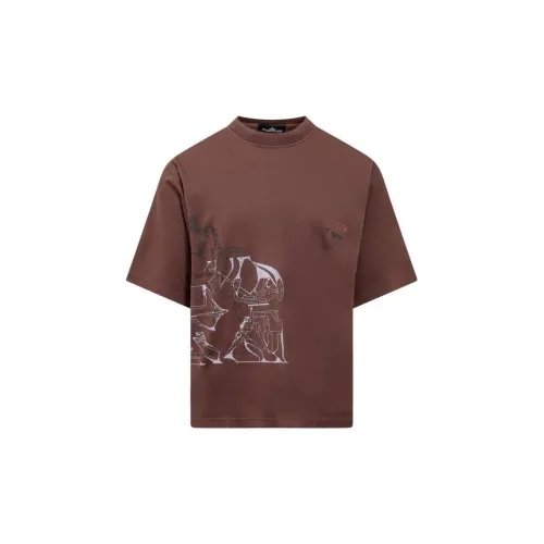 STONE ISLAND T Shirts Men Brown