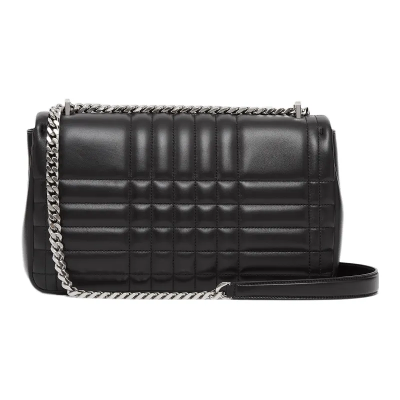 Burberry Lola Bag Lambskin Shoulder Bag Crossbody Bag Medium Size Women's Black-3