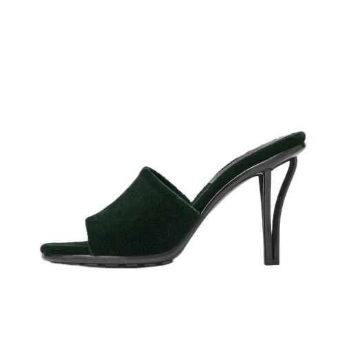 Bottega Veneta Slide Slippers Women's Dark Green