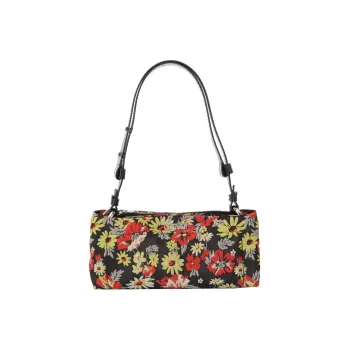GANNI Recycled Nylon With Leather Detail Baguette Bag Handbag Shoulder Bag Women's Multicolor