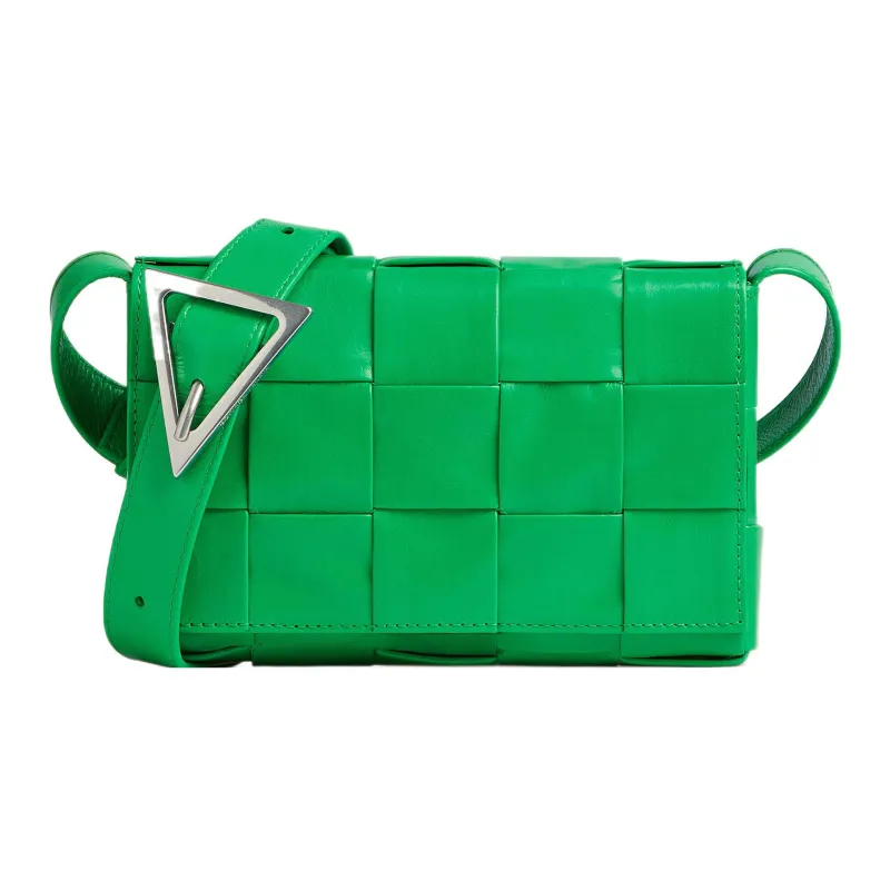 Bottega Veneta Cassette Intreccio Crossbody Bag Small Parakeet-0