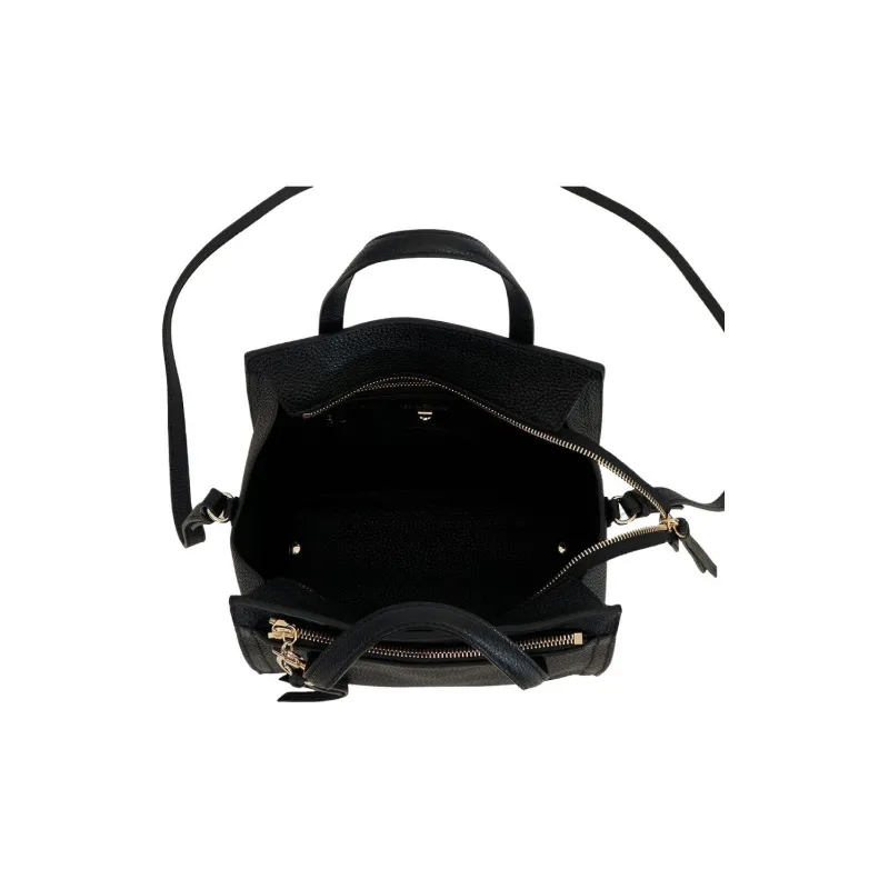 FERRAGAMO Calfskin Leather Shoulder Bag, Crossbody Bag, Handbag Women's Black-3