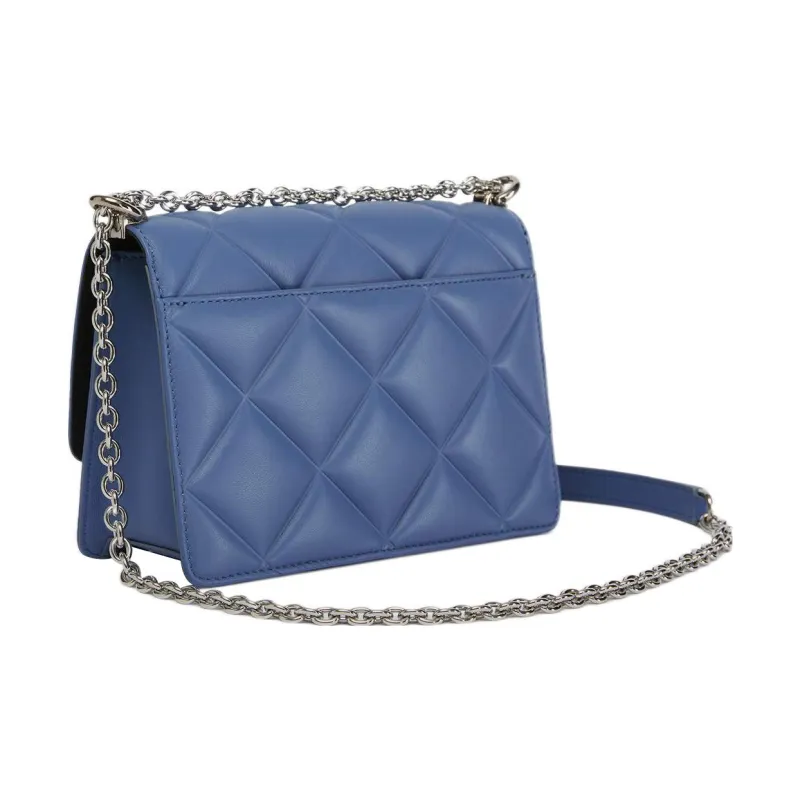 Furla 1927 Collection Polished Soft Padded Nappa Leather Crossbody Bag Shoulder Bag Women's Blue-2