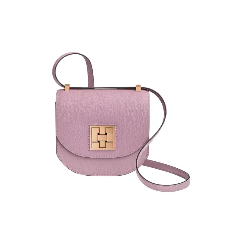 HERMES Mosaique Epsom Calfskin Shoulder Bag Crossbody Bag Women's X9 Mauve Sylvestre Marigold Purple-0