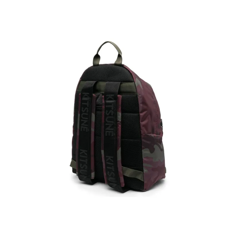 EASTPAK MAISON KITSUNE Collaboration Polyamide Backpack Regular Men's Burgundy/Dark Green-1