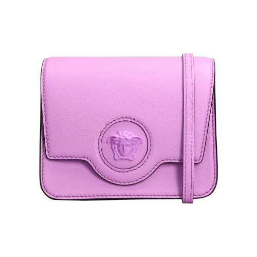 VERSACE La Medusa Leather Crossbody Bag Shoulder Bag Women's Light Purple
