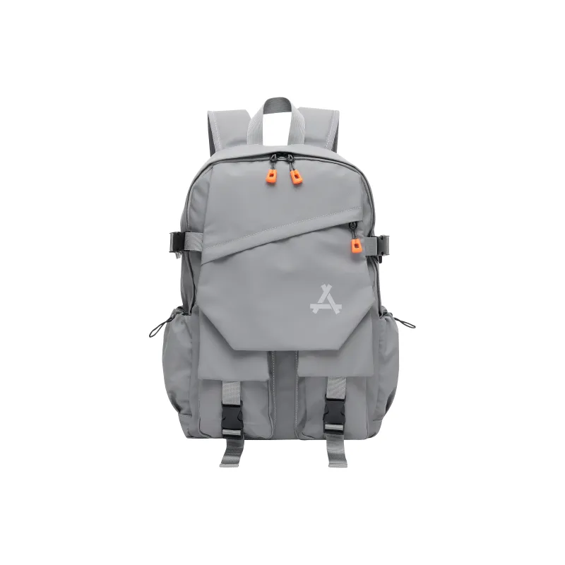 KONADCT Oxford/PU Backpack Large Size Unisex Black/Gray/White/Purple/Monogram/Coffee-7