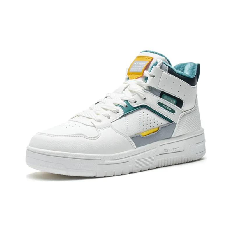 XTEP Abrasion Resistant Slip Resistant High Top Casual Shoes Men's-1