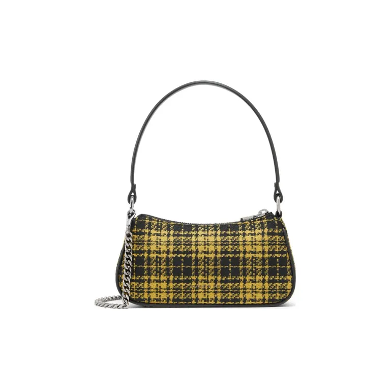 CHARLES&KEITH Fabric Shoulder Bag Regular Women's Yellow/Black/Gray-3