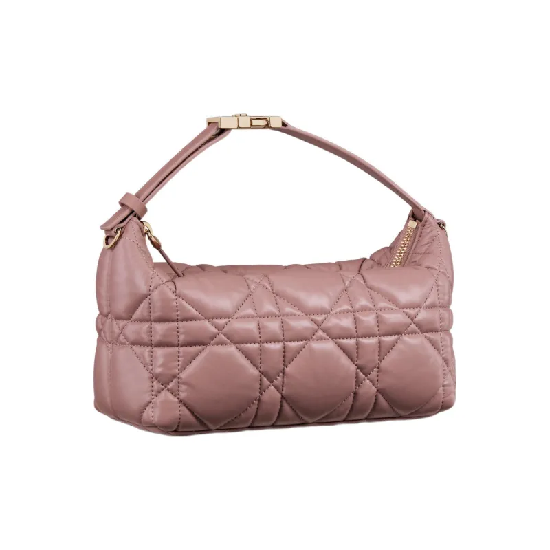 DIOR DiorTravel Cow Leather Clutch Medium Size Women's Pink Peony-1