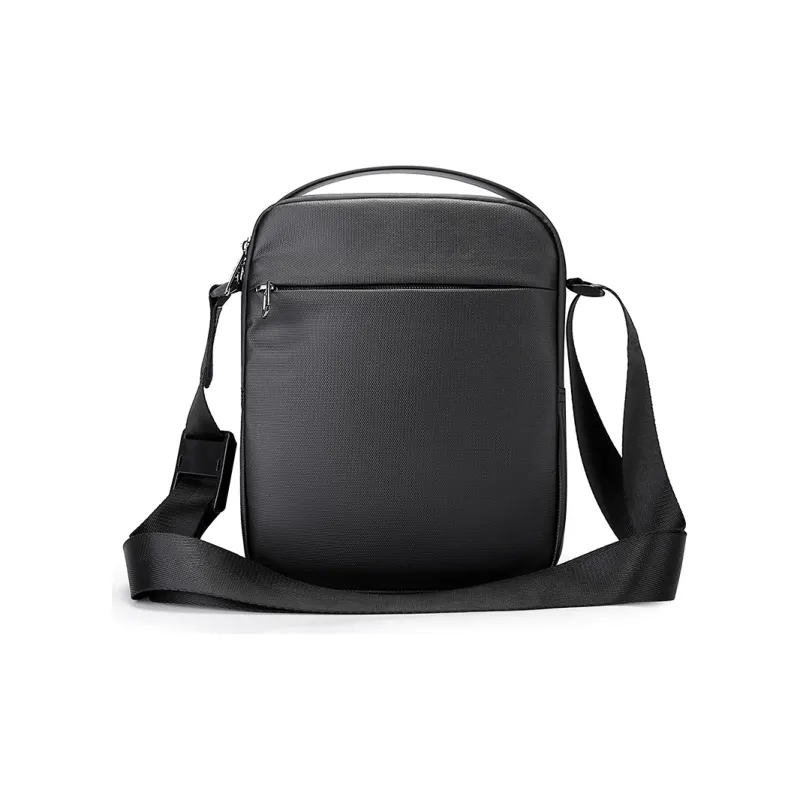 BANGE Oxford Cell Phone Pouch Shoulder Bag Crossbody Bag Medium Size Men's Black-4