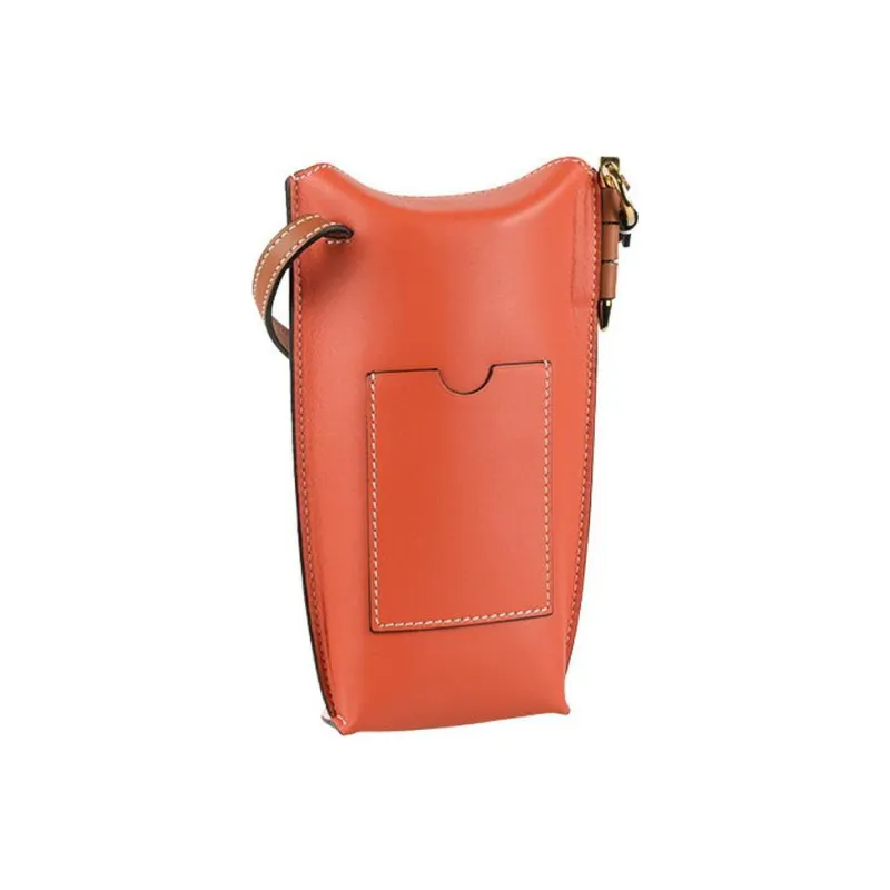 LOEWE Cow Leather Bucket Bags Crossbody Bag Shoulder Bag Women's Pink-3