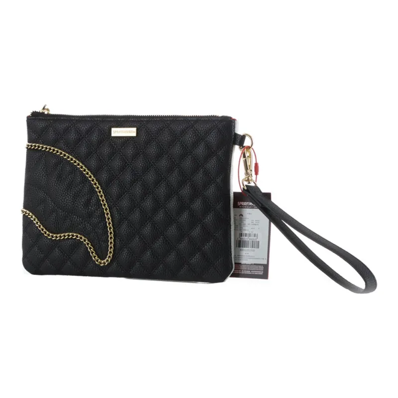 SPRAYGROUND PU Handheld Clutch Handbag Regular Unisex Black-4