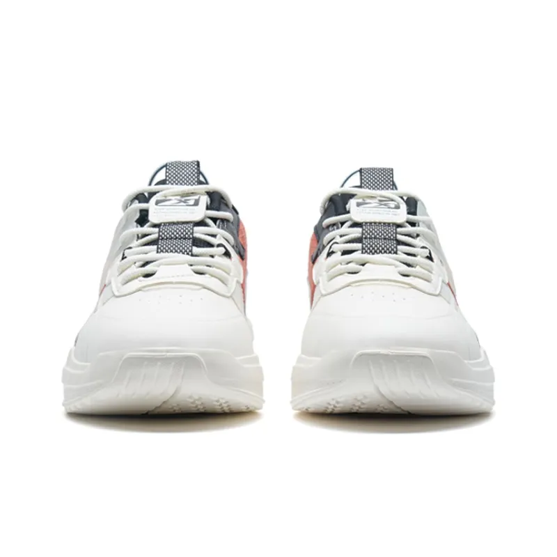 XTEP Casual Shoes Men Low Top Sail White/Hibiscus Color/Black-3