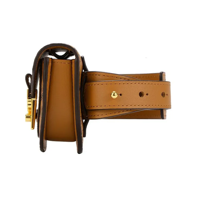 MCM Patricia Visetos Polyester With Leather Crossbody Bag Women's Brown Cognac-3