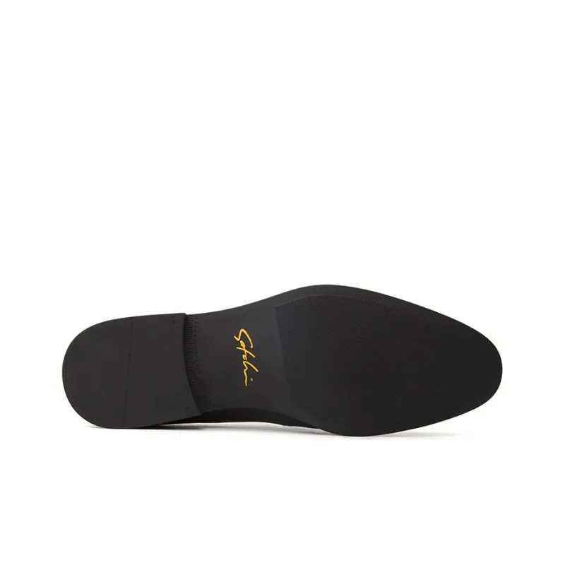 Satchi Dress Shoes Men Low Top Black-5