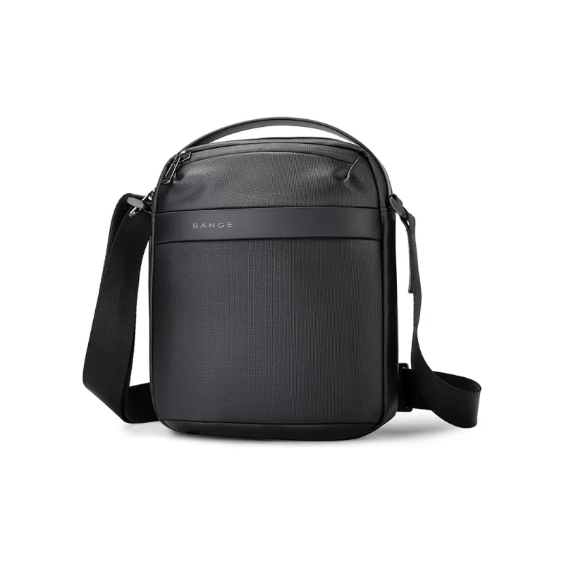 BANGE Oxford Cell Phone Pouch Shoulder Bag Crossbody Bag Medium Size Men's Black-1