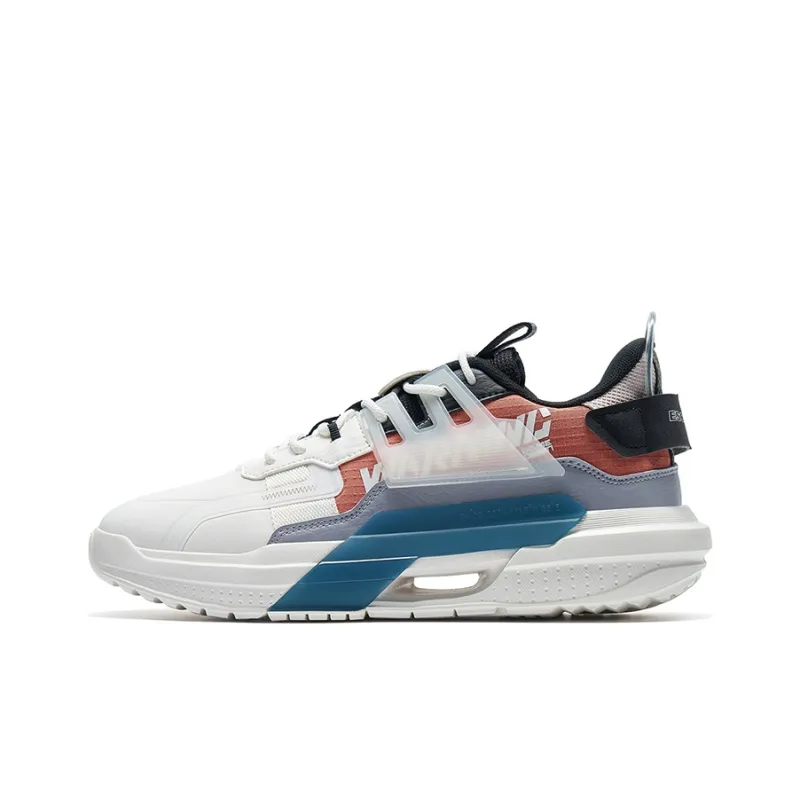 XTEP Casual Shoes Men Low Top Sail White/Hibiscus Color/Black-0