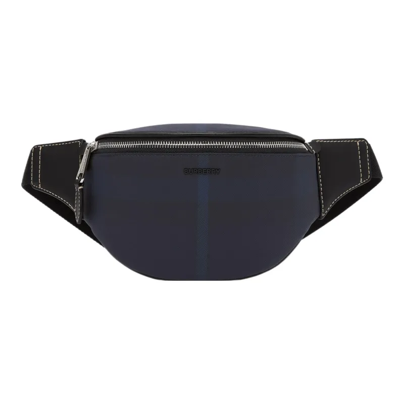 Burberry Leather Decoration Shoulder Bag Crossbody Bag Sling Bag Fanny Pack Mini Men's Marine Blue-0