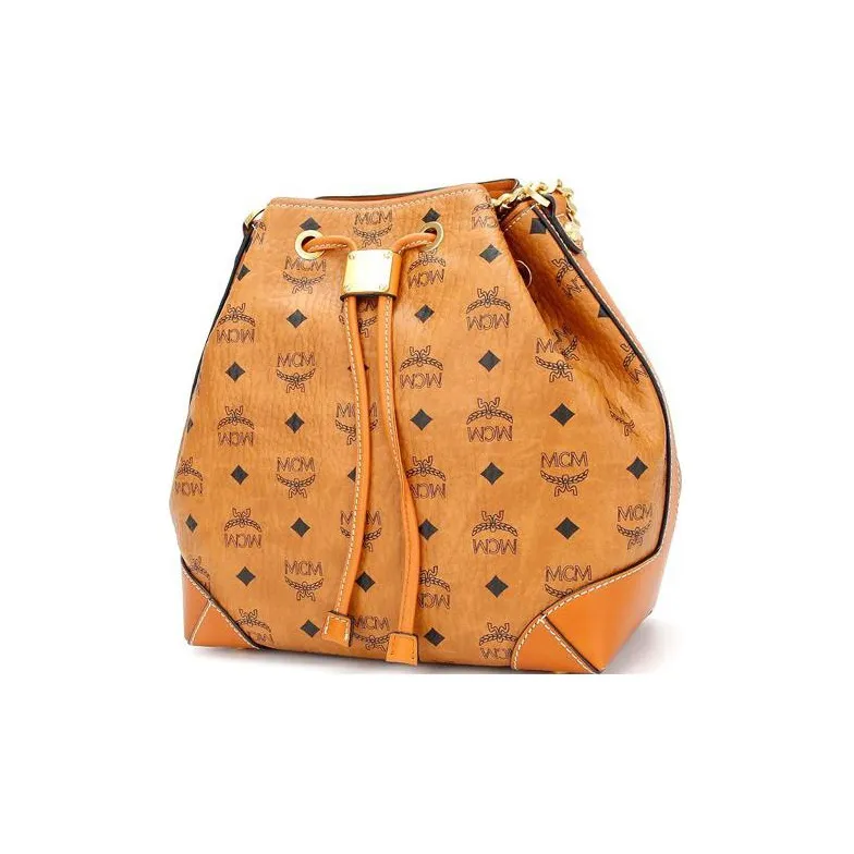 MCM Soft Berlin Visetos Canvas With Leather Bucket Bags Crossbody Bag, Shoulder Bag Women's-1