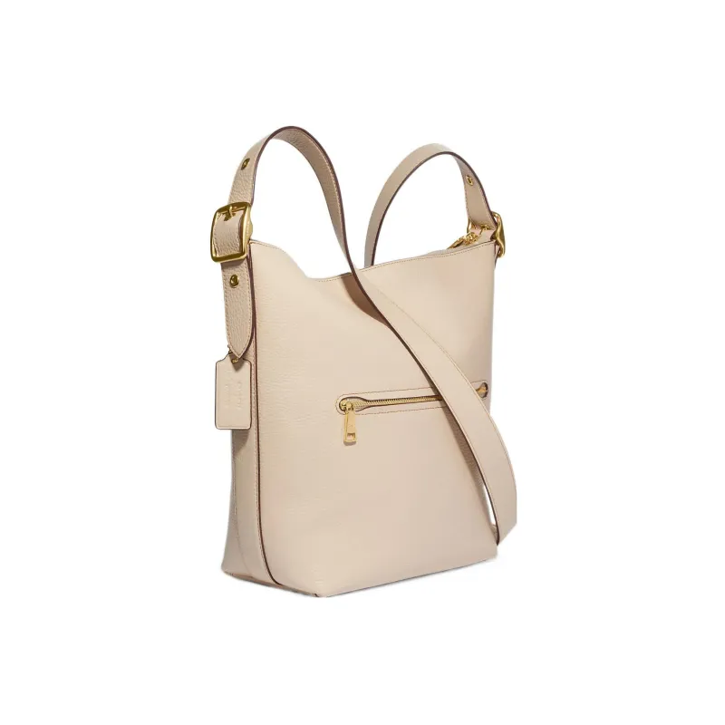 COACH Peanuts Snoopy Collaboration Pebbled Leather Shoulder Bag, Crossbody Bag Medium Size Women's Nude-1