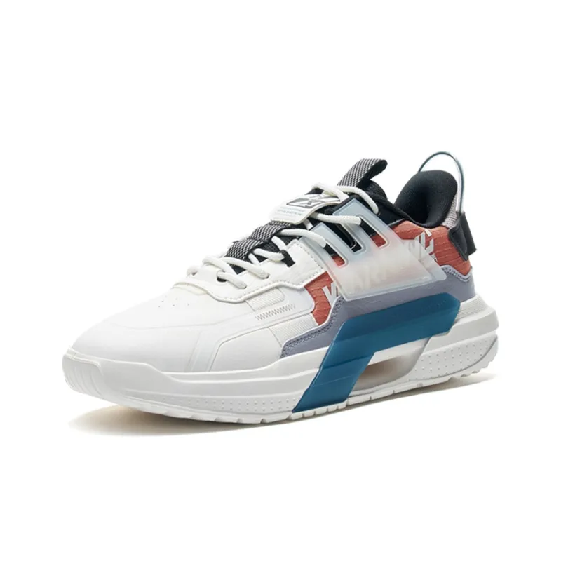 XTEP Casual Shoes Men Low Top Sail White/Hibiscus Color/Black-1