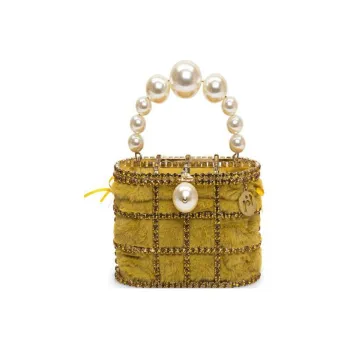 Rosantica Crystal Tote Bag, Shopping Bag, Handbag Women's Mustard Yellow