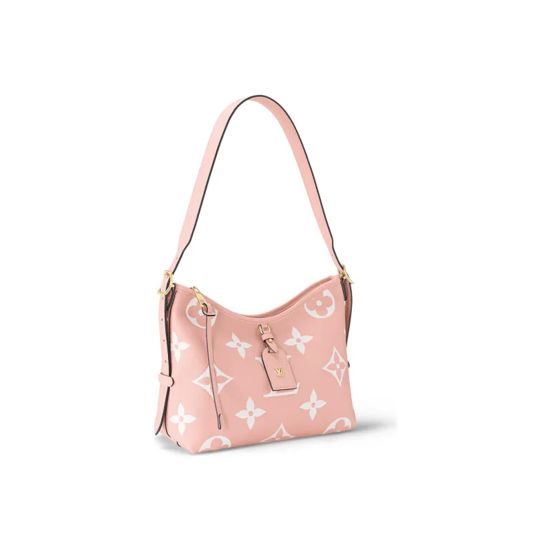 LOUIS VUITTON CarryAll Pm Rose Trianon Pink/Creme Beige-1