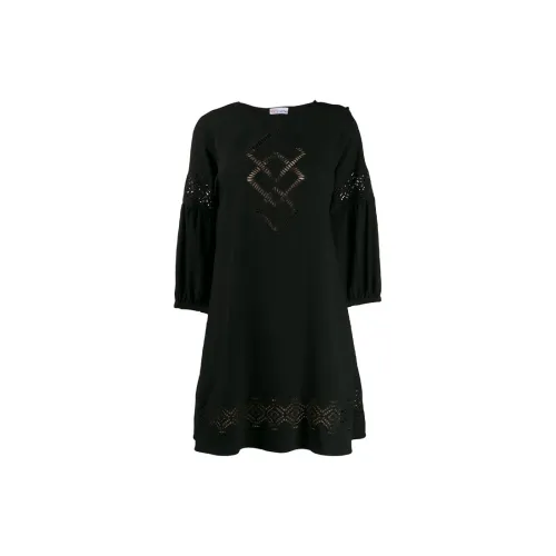 RED VALENTINO Long-Sleeved Dresses Women's Black