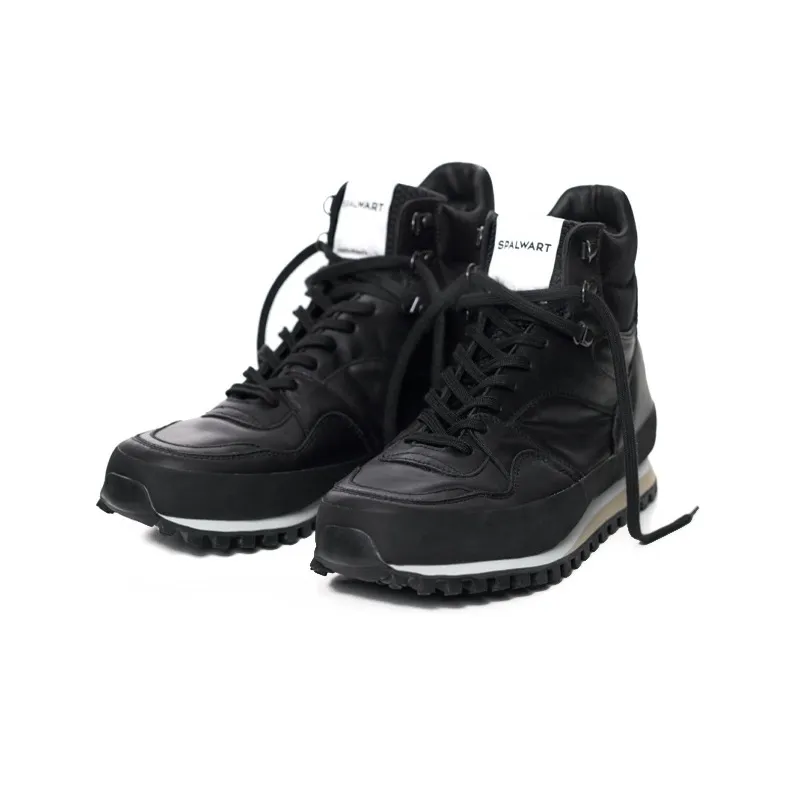 SPALWART Wear-Resistant High-Top Sports Casual Shoes Unisex Black-2