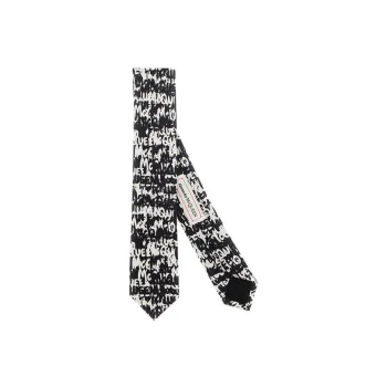 Alexander McQueen Tie Men's Black/White