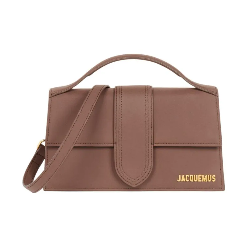 Jacquemus Cow Leather Handbag, Shoulder Bag, Crossbody Bag Women's Brown-0