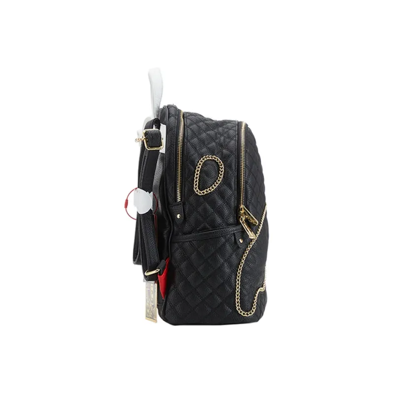 SPRAYGROUND PU Backpack Medium Size Unisex Black-3