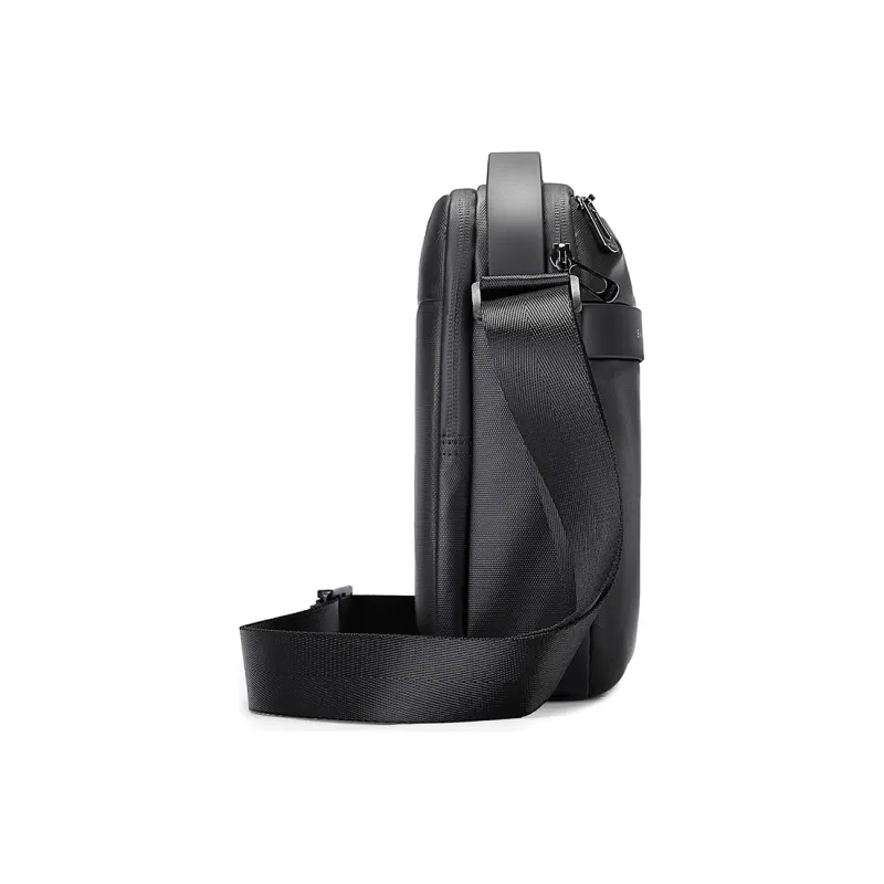 BANGE Oxford Cell Phone Pouch Shoulder Bag Crossbody Bag Medium Size Men's Black-2