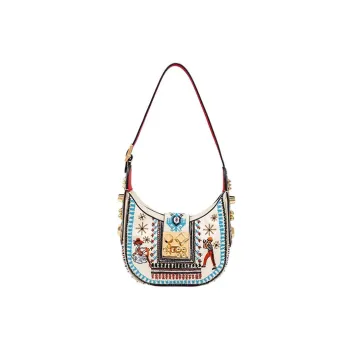CL LUBOTING Cotton Handbag Shoulder Bag Women's Multicolor/White/Gold