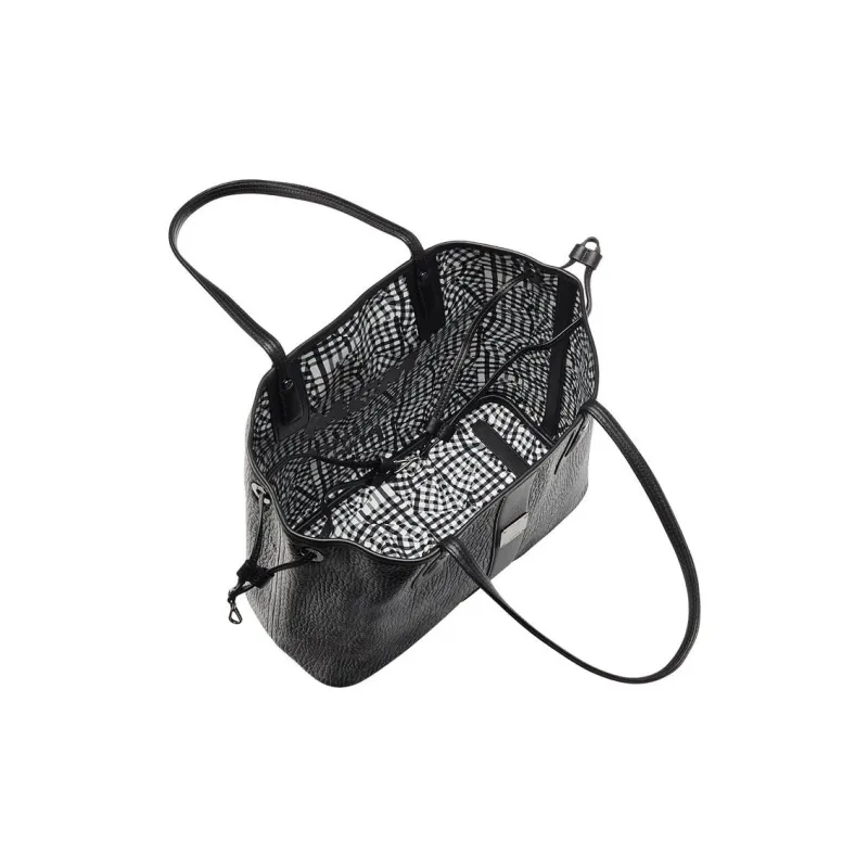 MCM Medium Reversible Liz Shopper In Visetos Shoulder Bag Black-4