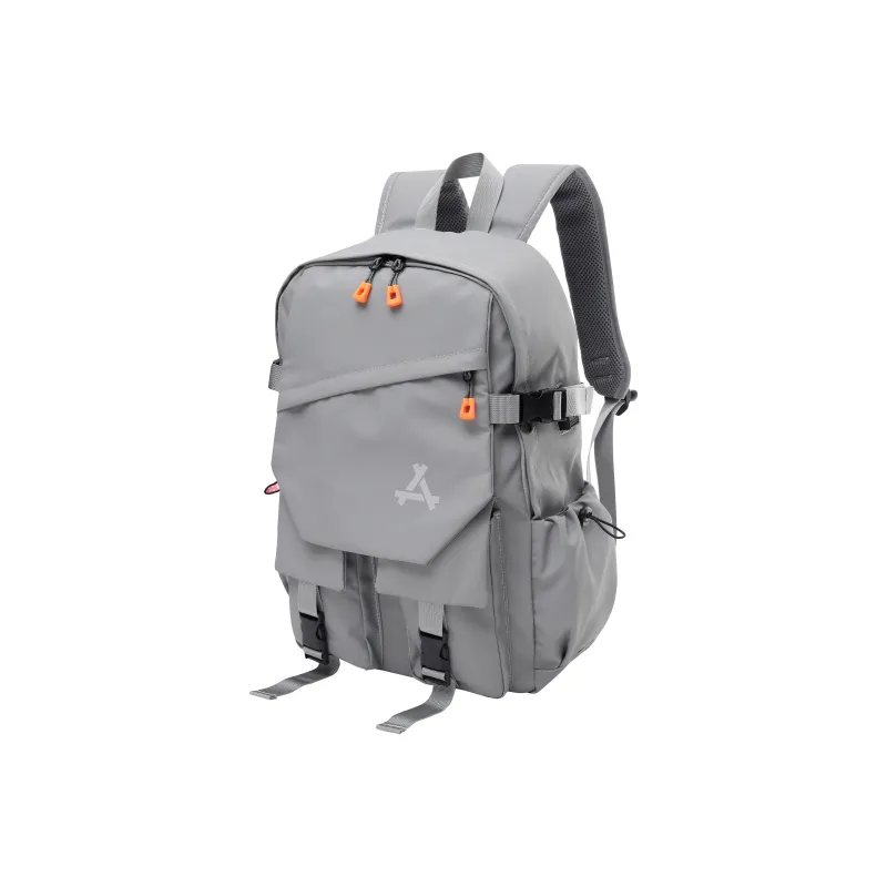 KONADCT Oxford/PU Backpack Large Size Unisex Black/Gray/White/Purple/Monogram/Coffee-8