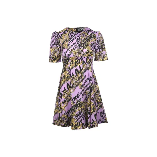 VERSACE JEANS COUTURE Short-Sleeved Dresses Women's Purple