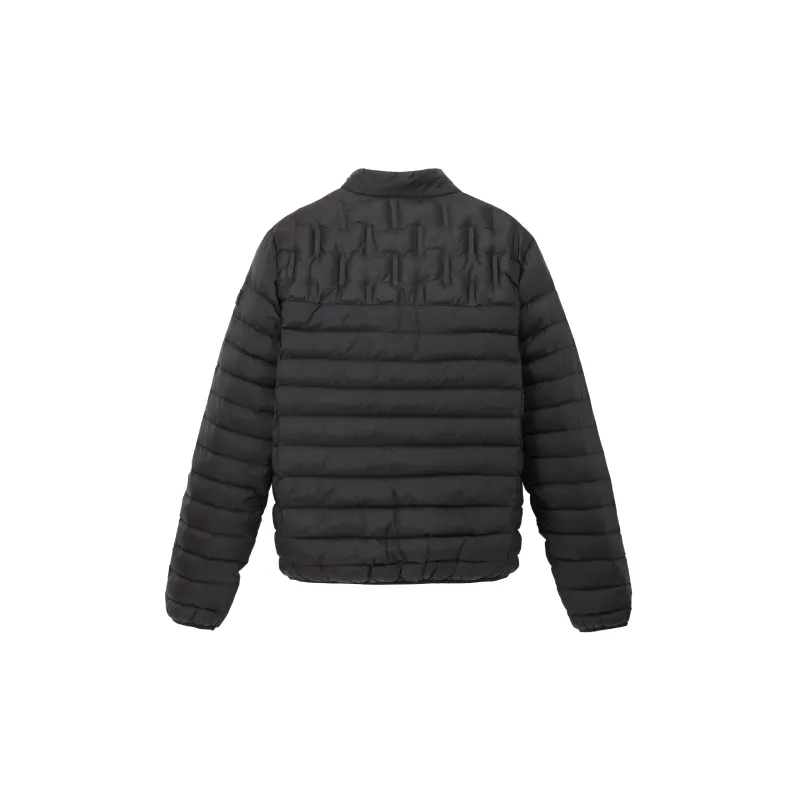 VENUM Solid Color Stand Collar Puffer Jacket Men's Black-1