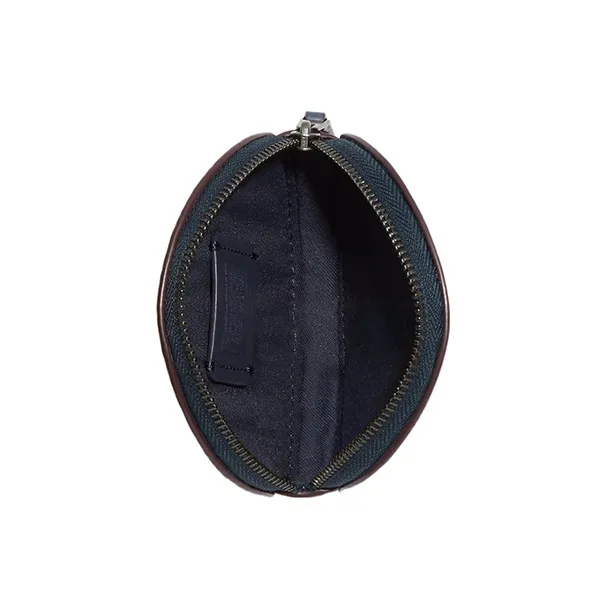 COACH SNOOPY X Peanuts Collaboration Refined Pebble Leather Coin Box Coin Purse Women's Blue-2