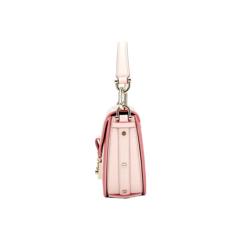 MCM Patricia Visetos Artificial Leather Saddle Bag, Shoulder Bag, Crossbody Bag, Handbag Regular Women's Pink-3