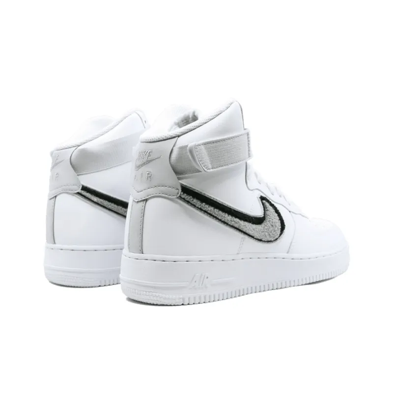 Nike Air Force 1 High 3D Chenille White Grey Black-2